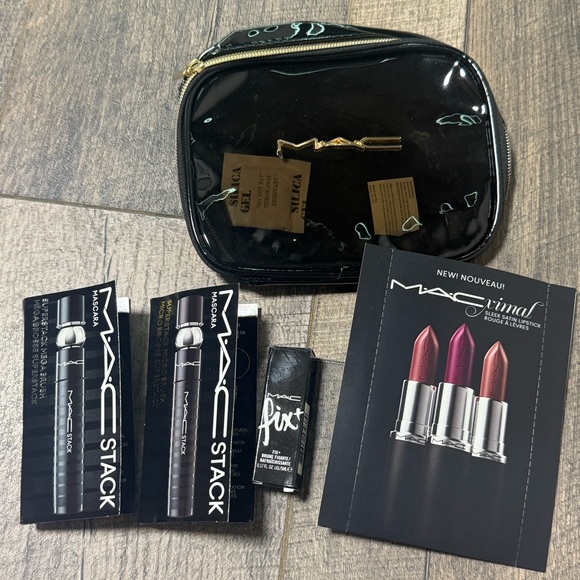 MAC Black Cosmetic Bag with mac makeup great🎄🎅 stocking stuffer - Picture 1 of 5